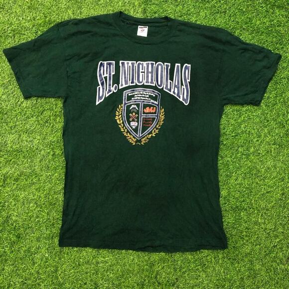 Green Saint Nicholas Prov. 22:6 Graphic Tee - Picture 1 of 4
